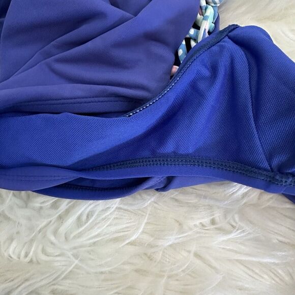 Lilly Pulitzer Womens Morri Squareneck One Piece Swimsuit Size 2 Blue Beach - Picture 4 of 7